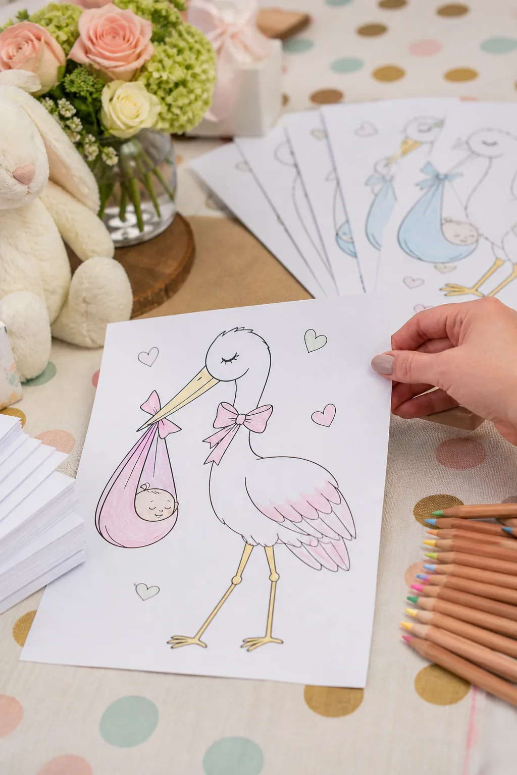desenhos de cegonha para colorir - 2