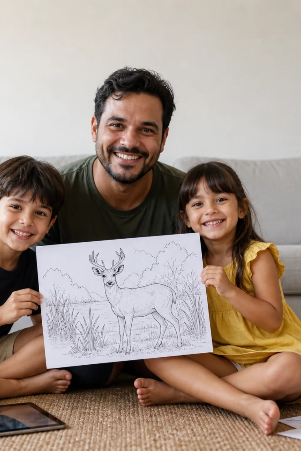 desenhos de cervo-do-pantanal para colorir — exemplo criado na Desenhos pra Colorir