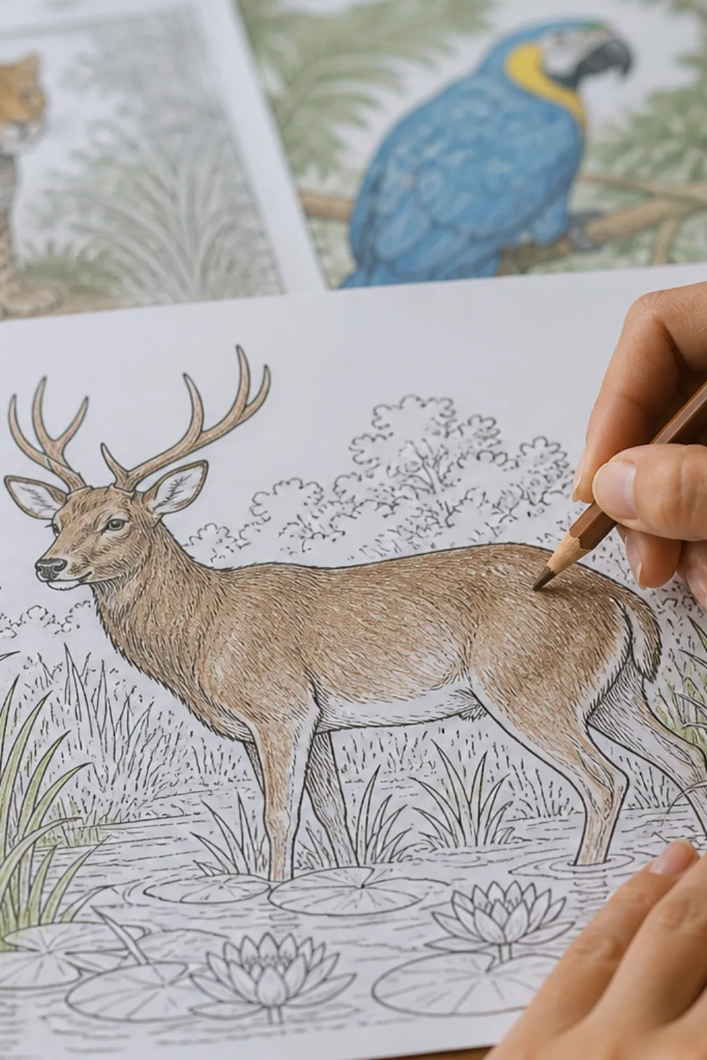 desenhos de cervo-do-pantanal para colorir - 2