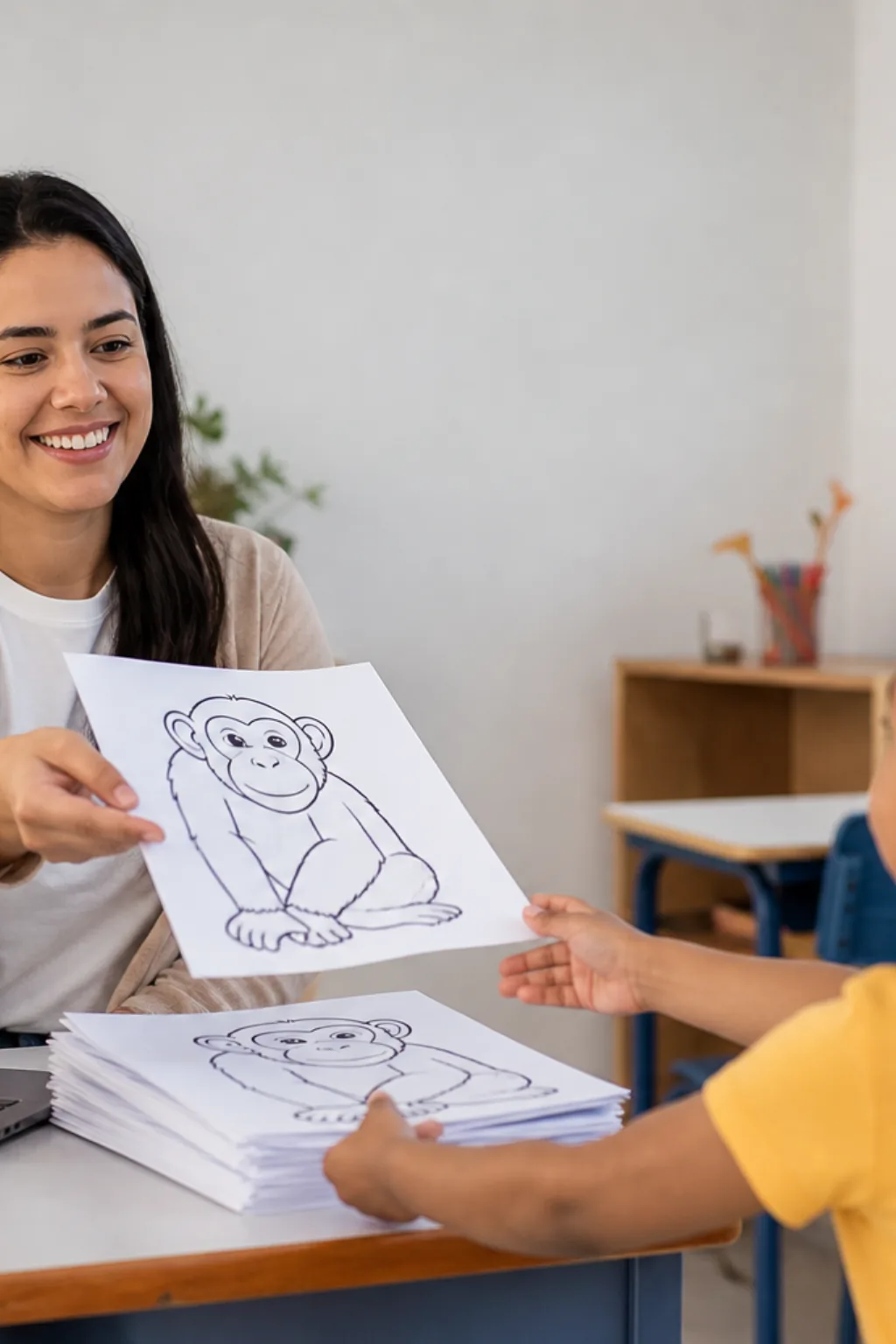 desenho de chimpanzé para colorir - 1