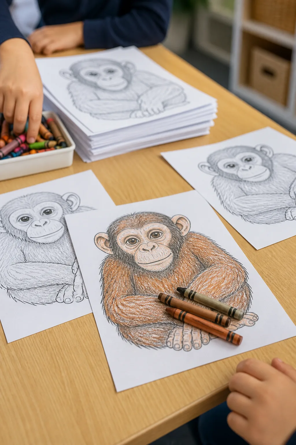 desenho de chimpanzé para colorir - 2