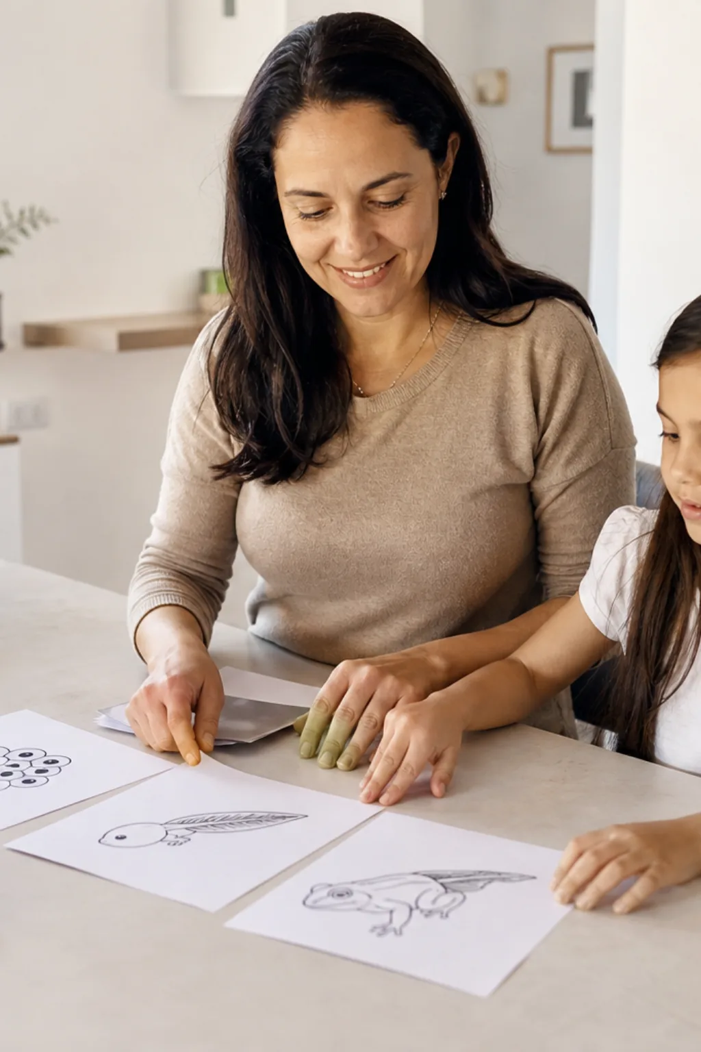 desenhos do ciclo de vida do sapo para colorir — exemplo criado na Desenhos pra Colorir