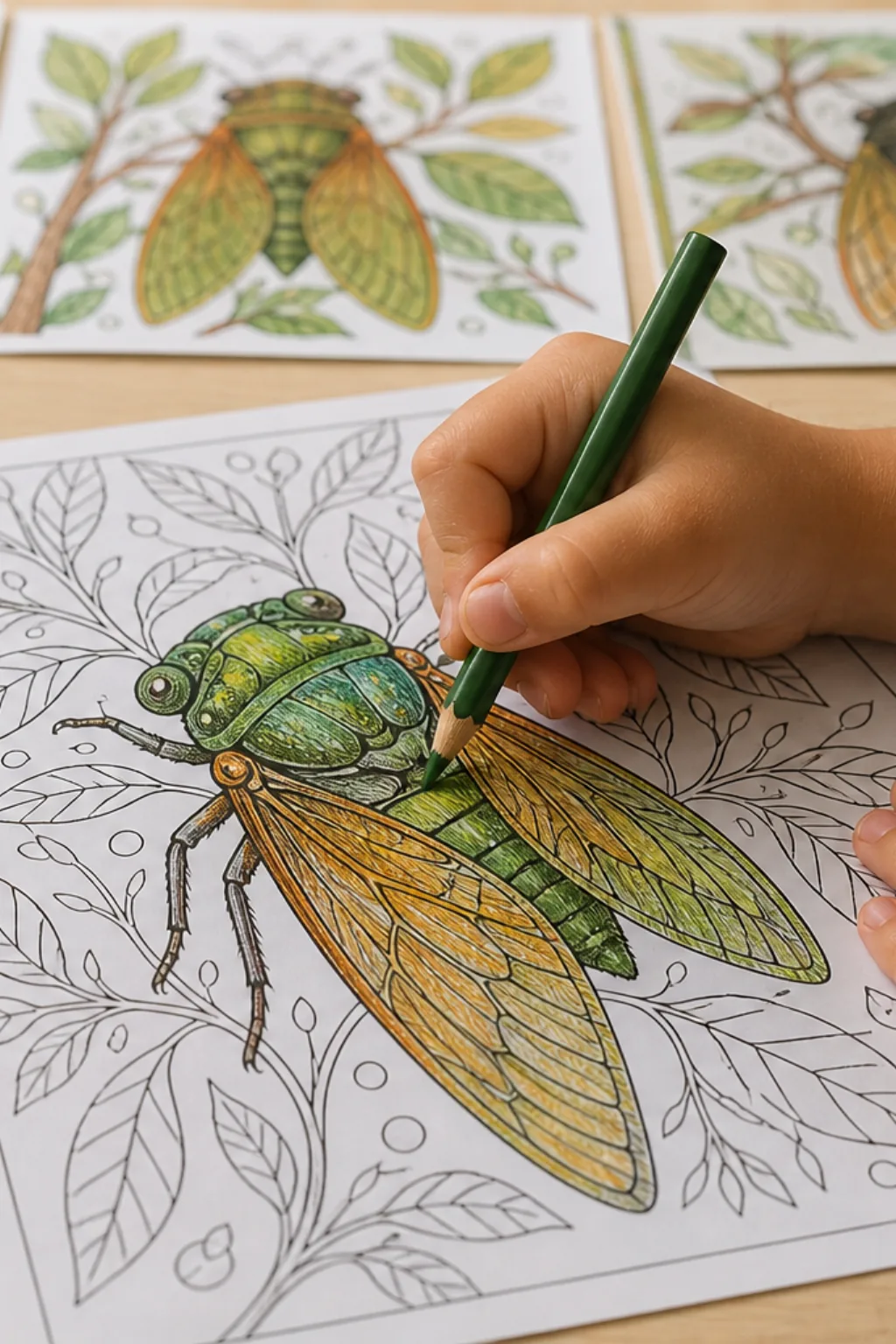 desenhos de cigarra para colorir - 2
