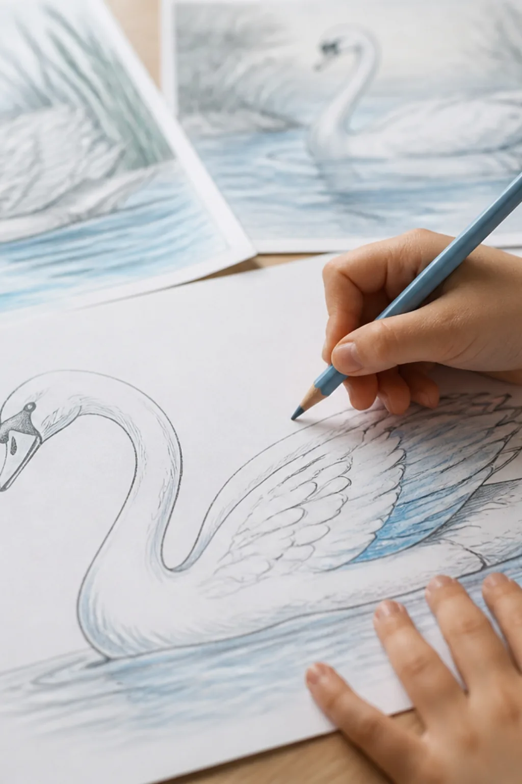 desenhos de cisne para colorir - 2