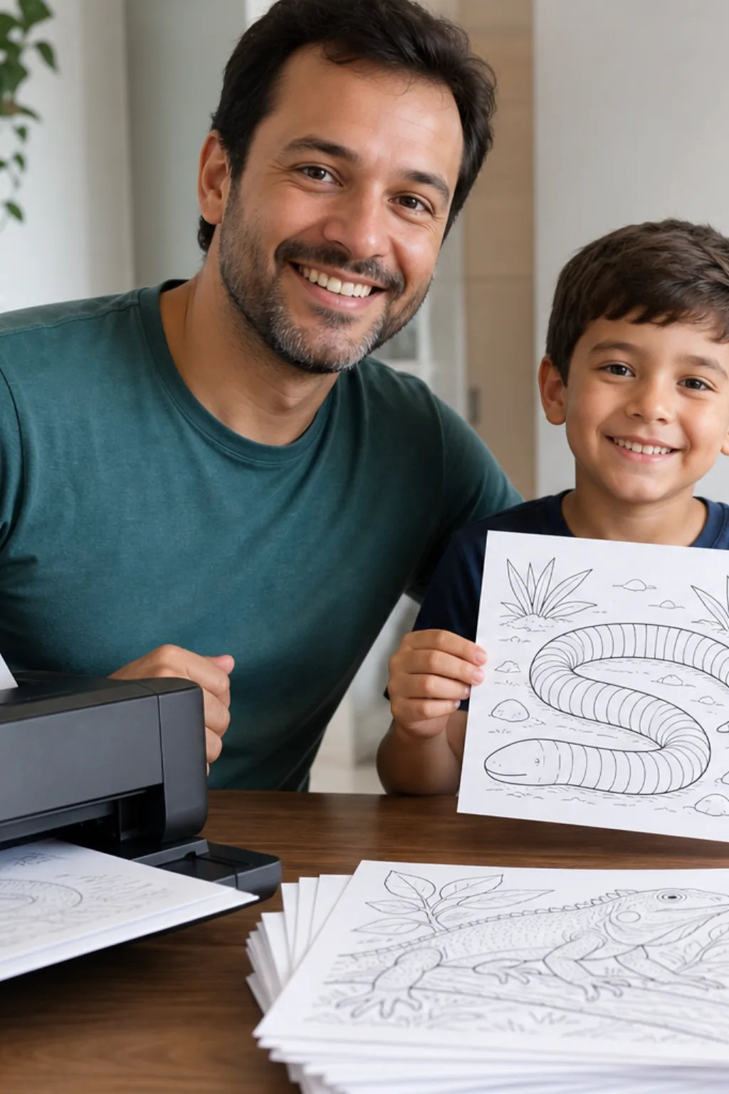 desenhos de cobra-cega para colorir — exemplo criado na Desenhos pra Colorir