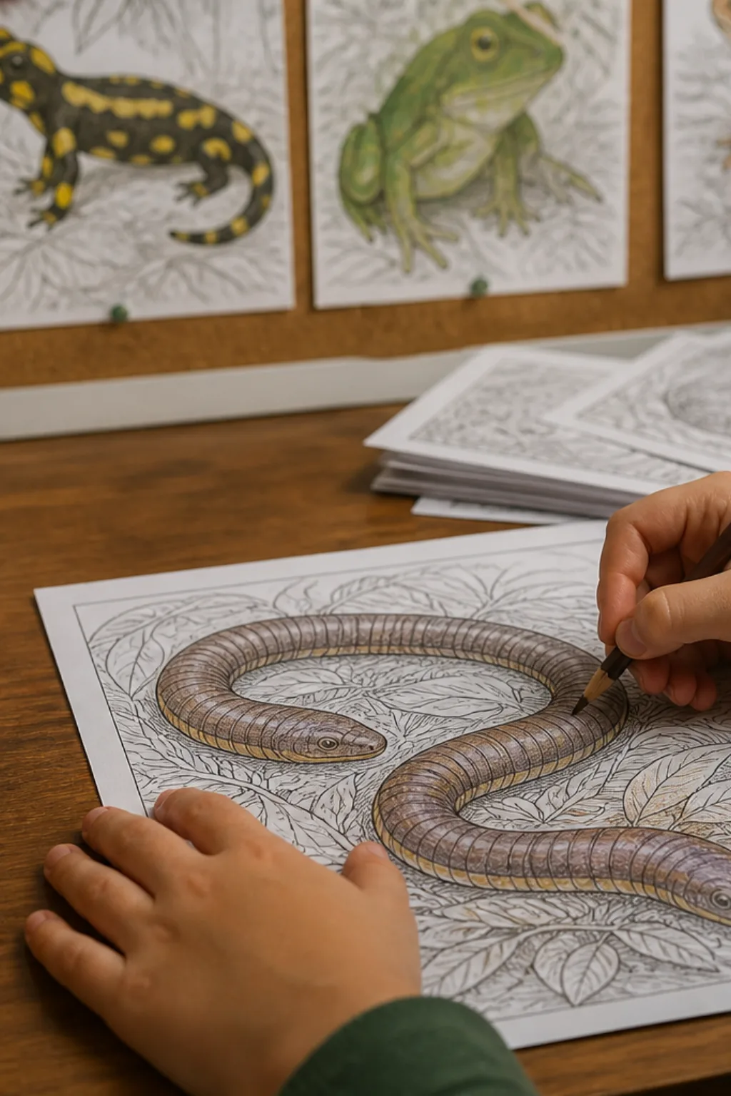 desenhos de cobra-cega para colorir - 2