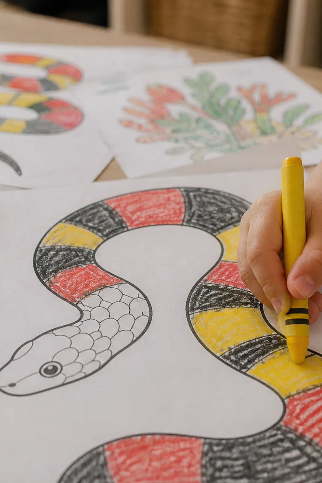 desenho de cobra coral para colorir - 2