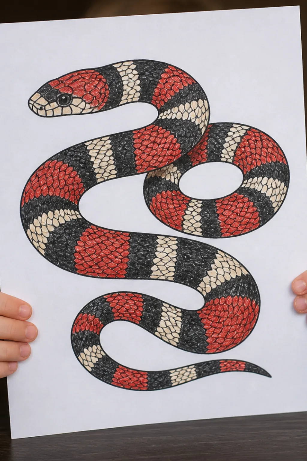desenhos de cobra-do-leite para colorir - 2