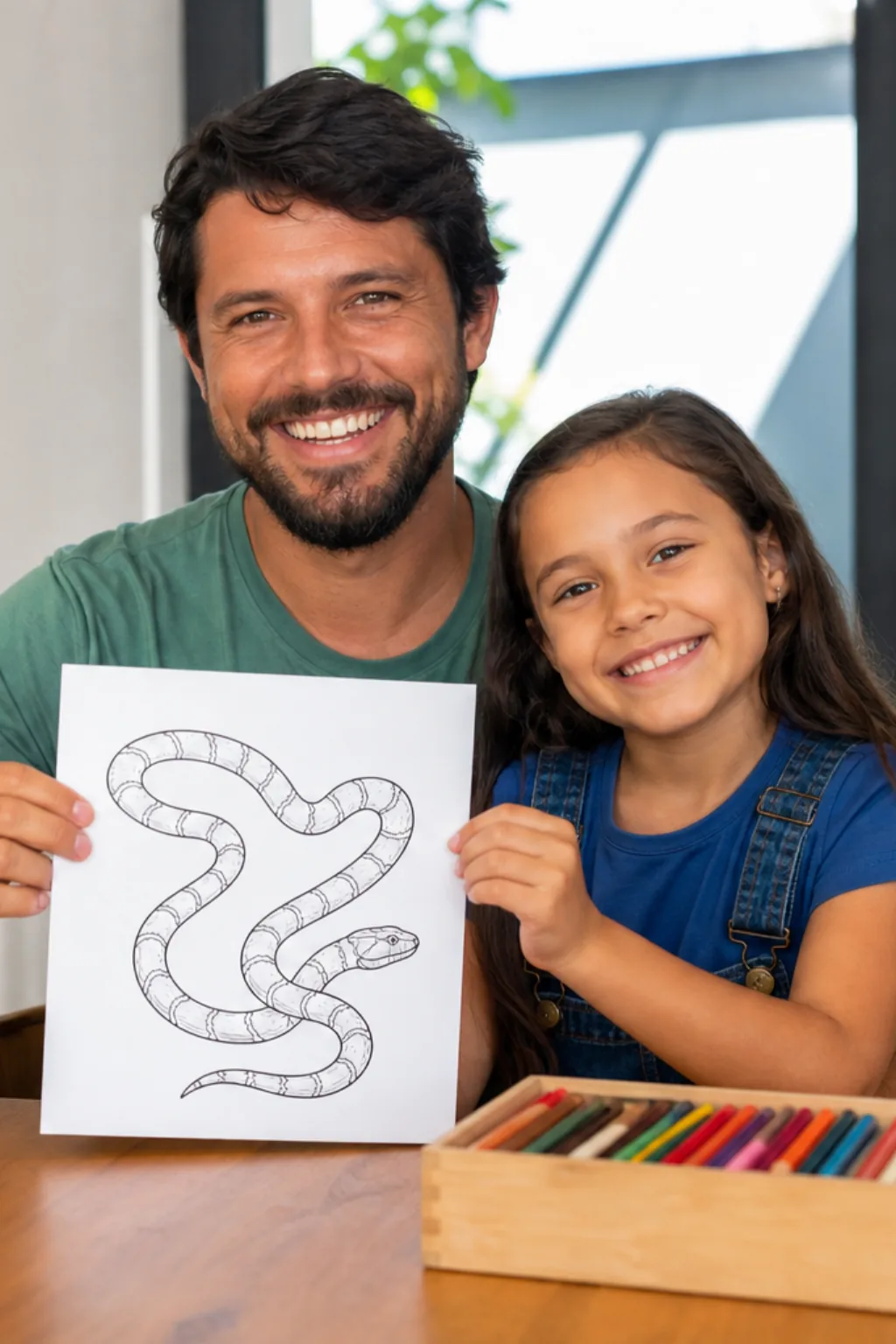 desenhos de cobra-real para colorir — exemplo criado na Desenhos pra Colorir