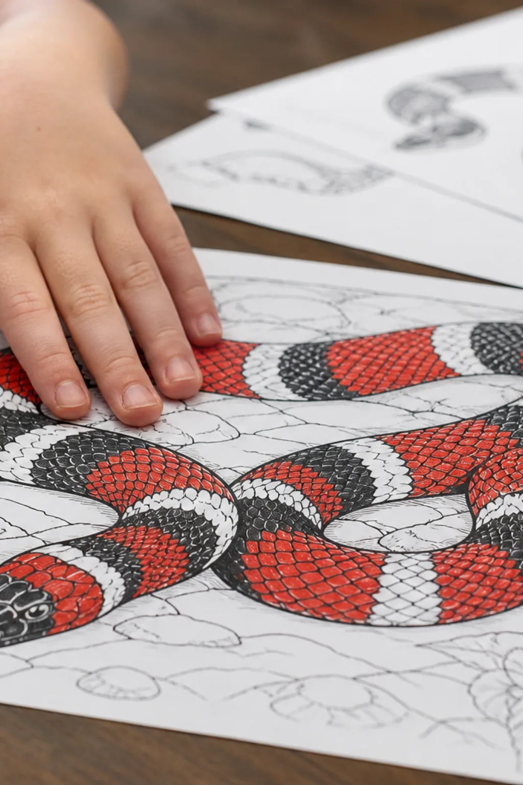 desenhos de cobra-real para colorir - 2