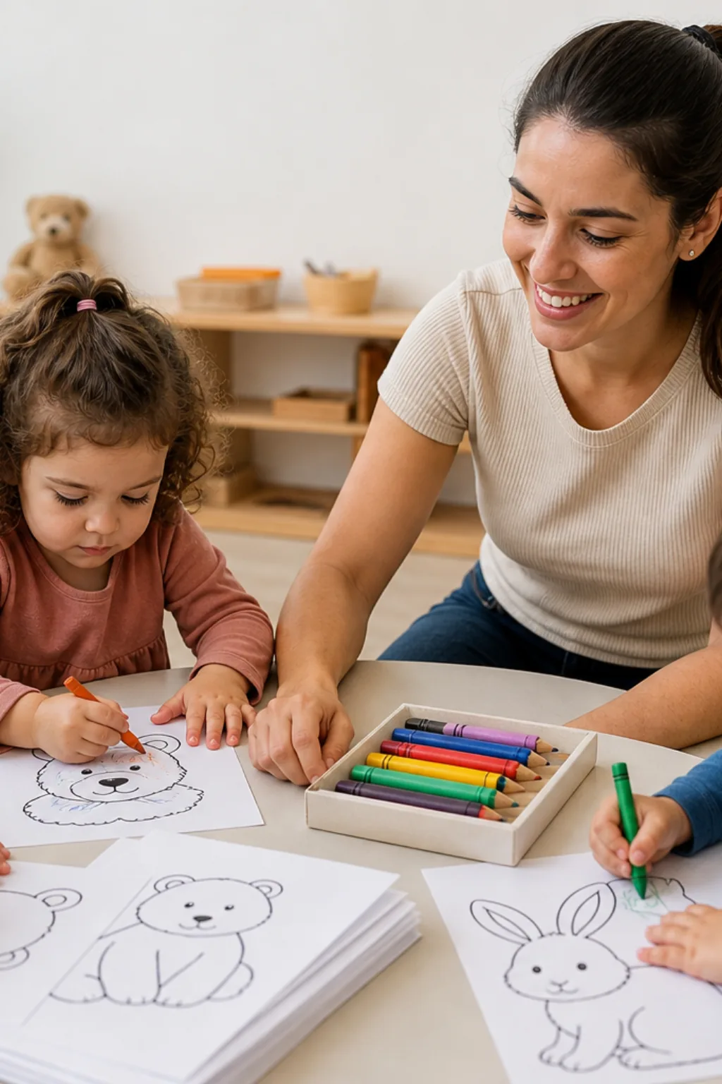 desenhos de animais com pelos para colorir — exemplo criado na Desenhos pra Colorir