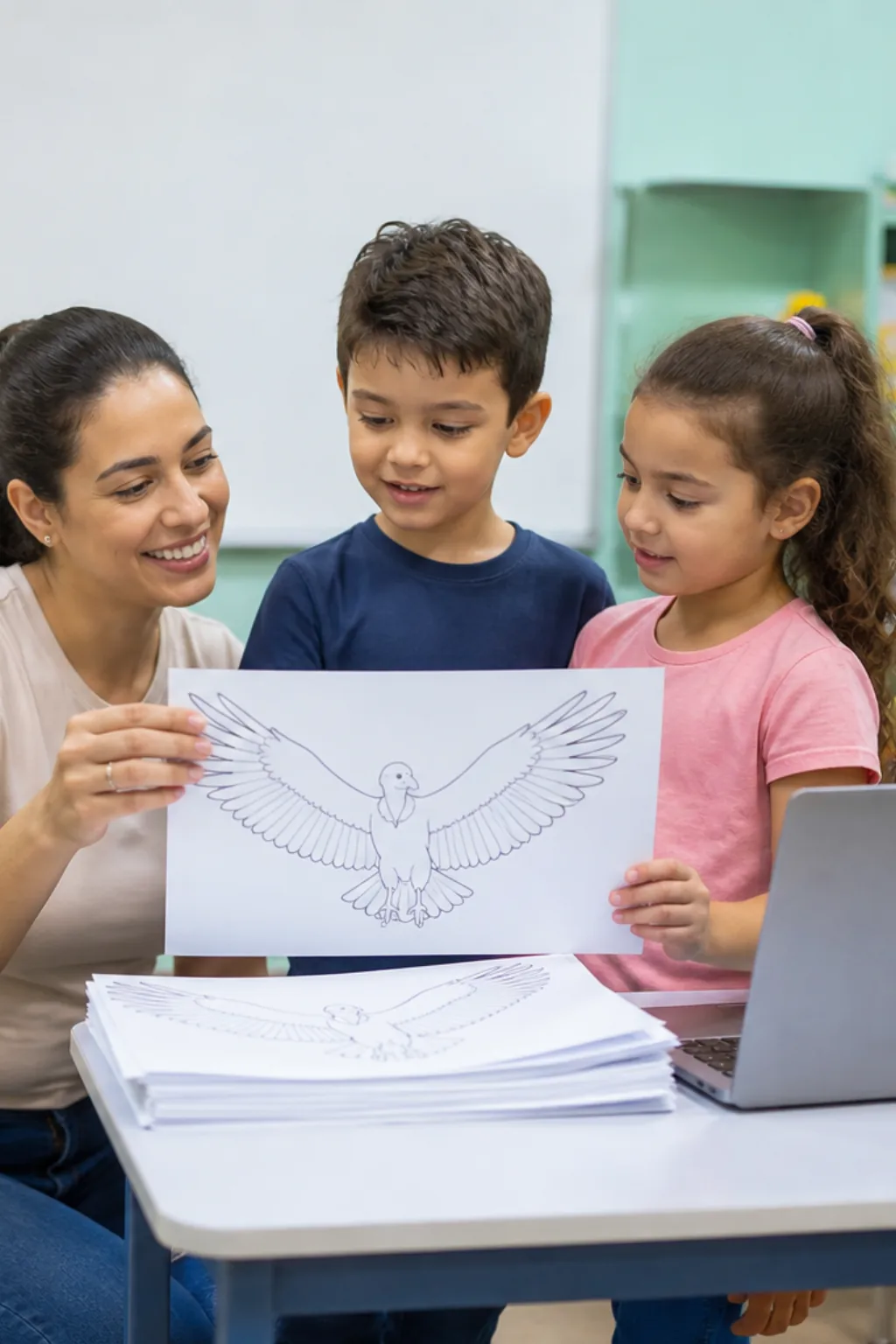 desenhos de condor para colorir — exemplo criado na Desenhos pra Colorir