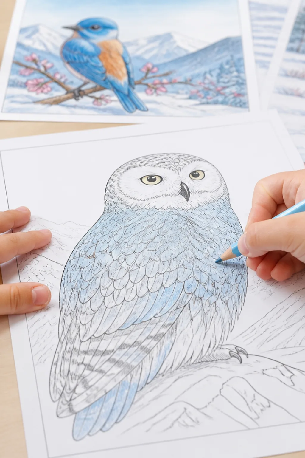 desenhos de coruja-das-neves para colorir - 2