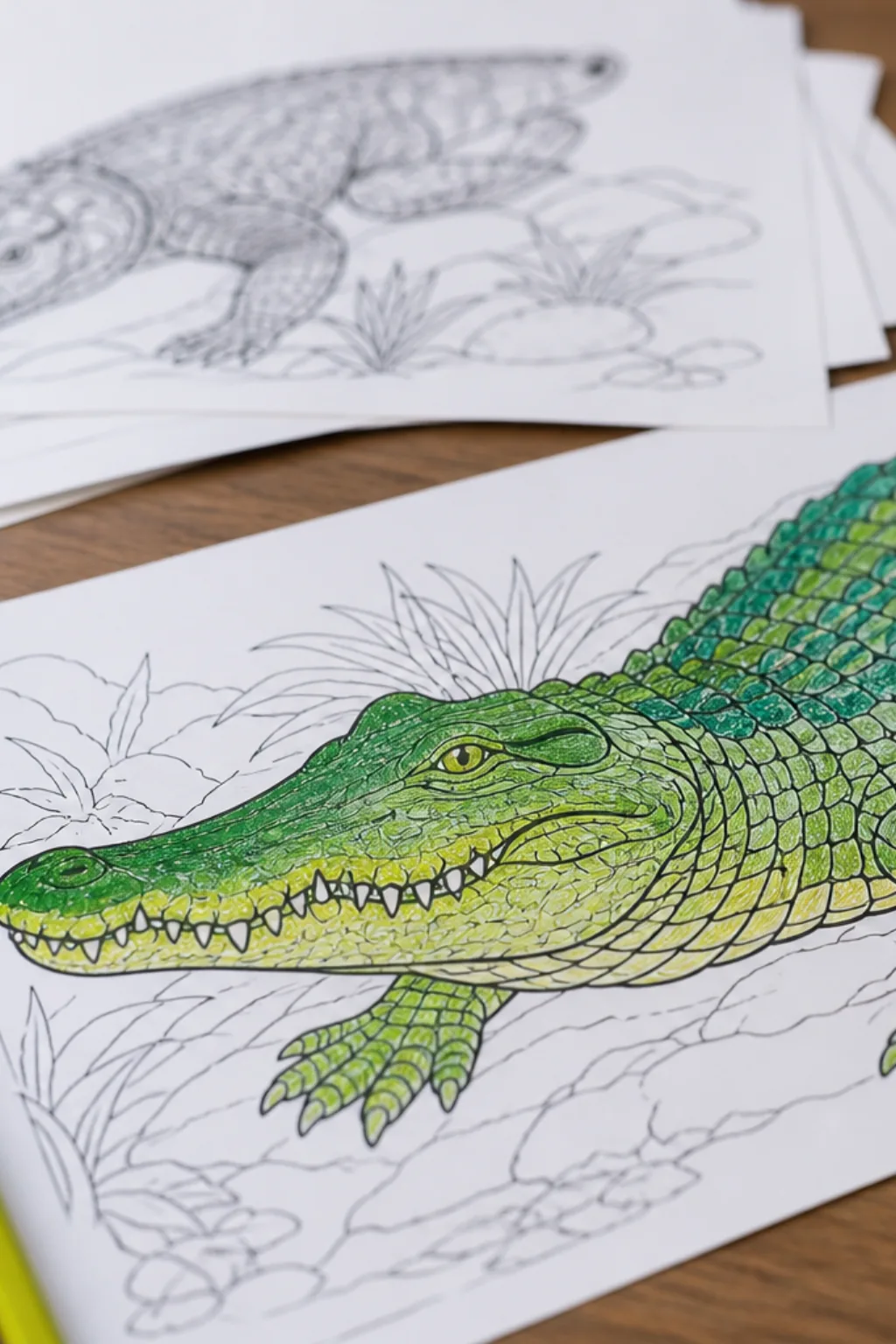 desenhos de crocodilo para colorir - 2