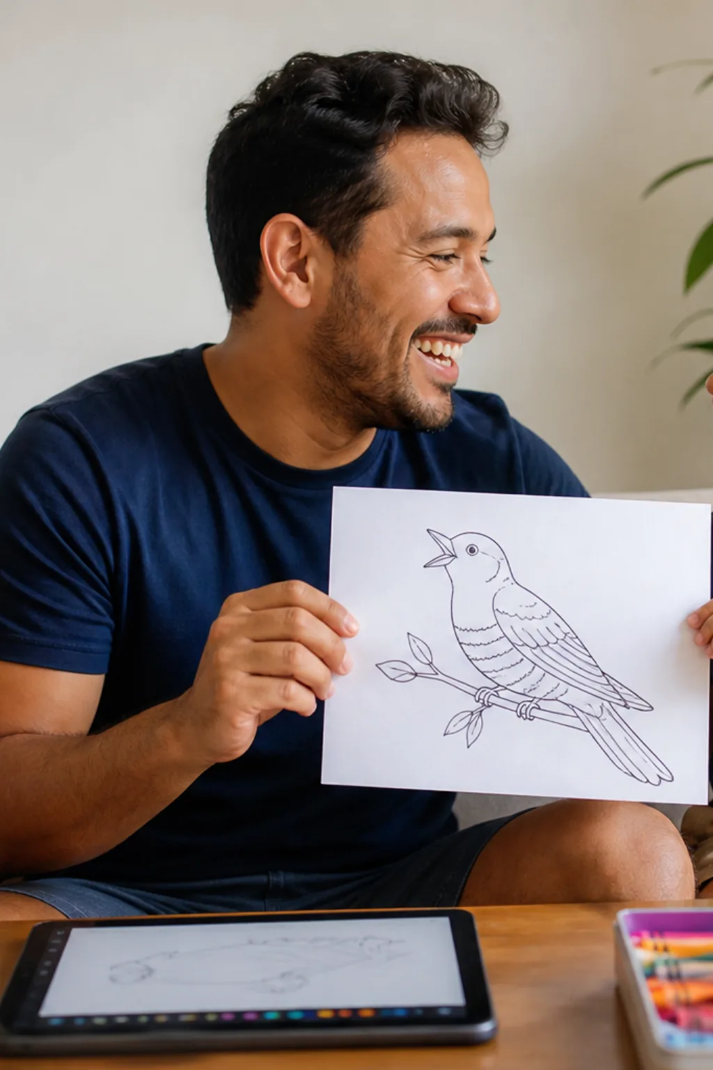 desenhos de cuco para colorir — exemplo criado na Desenhos pra Colorir