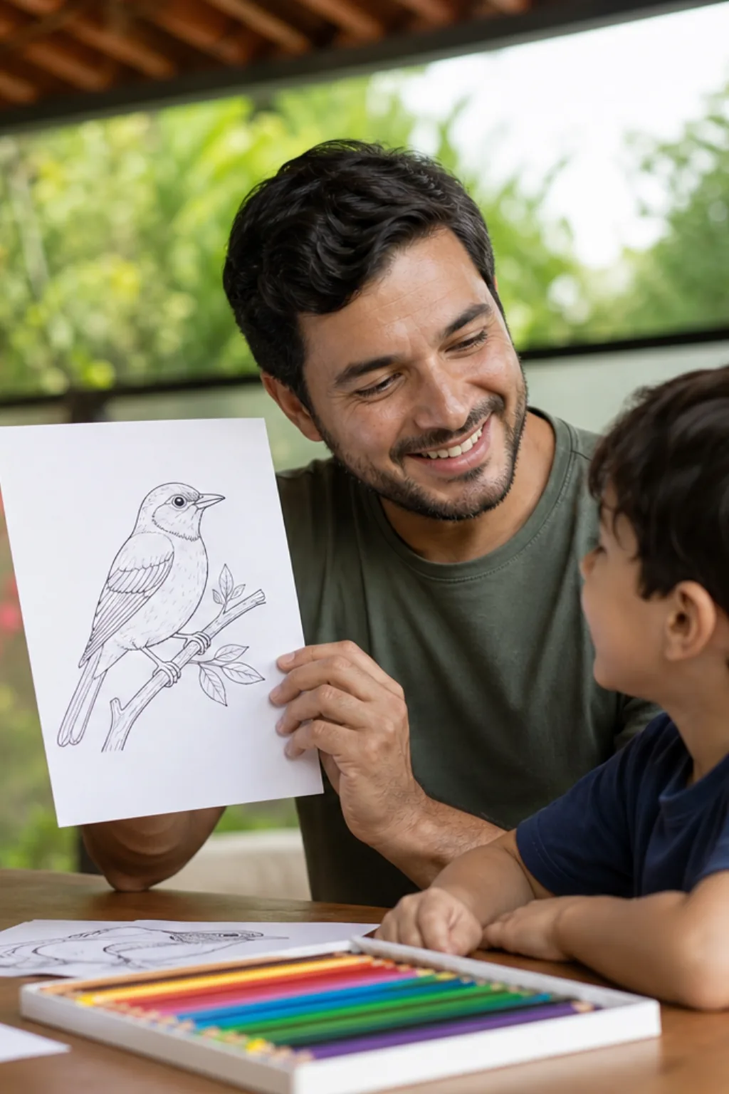 desenhos de curió para colorir - 1
