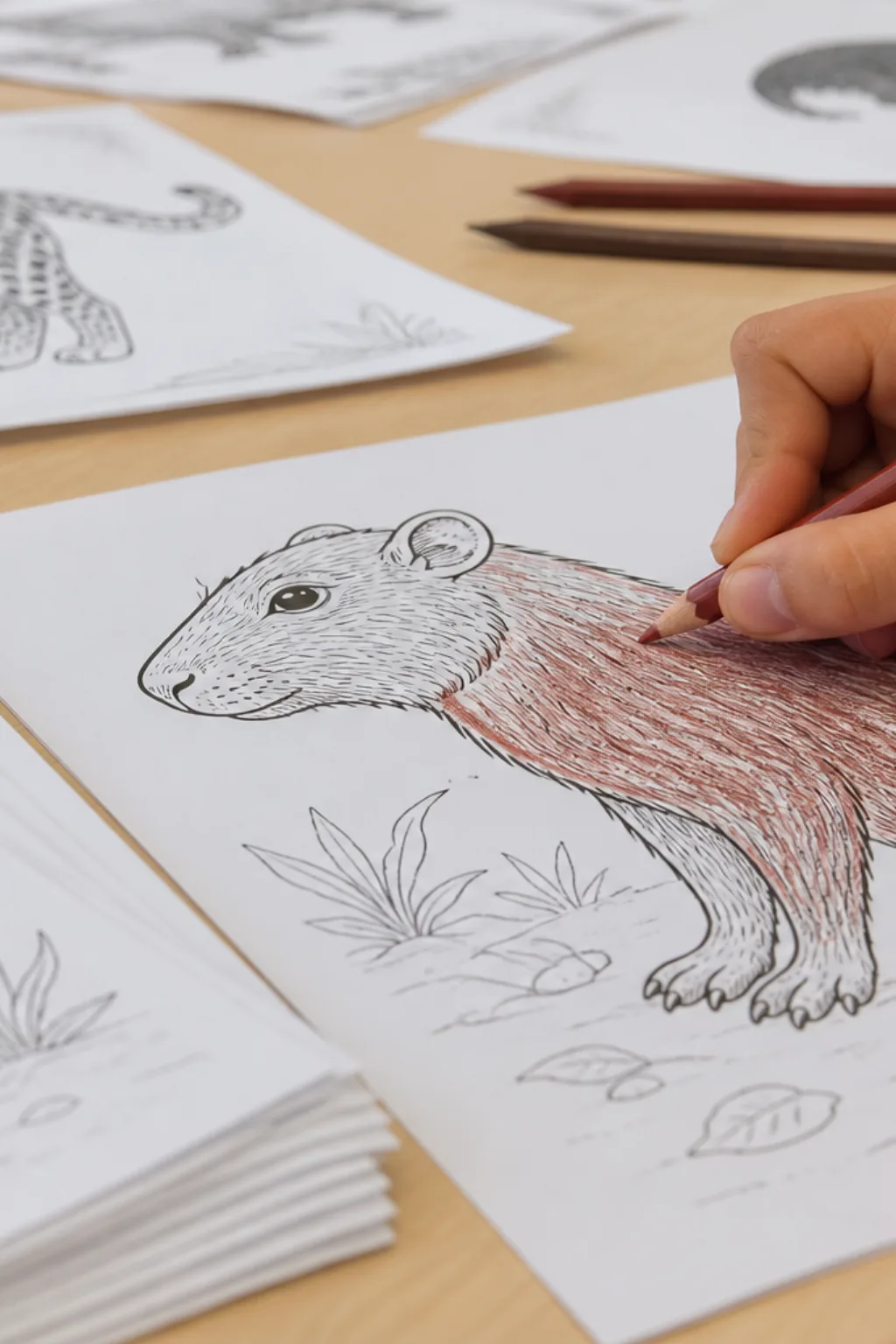 desenhos de cutia para colorir - 2