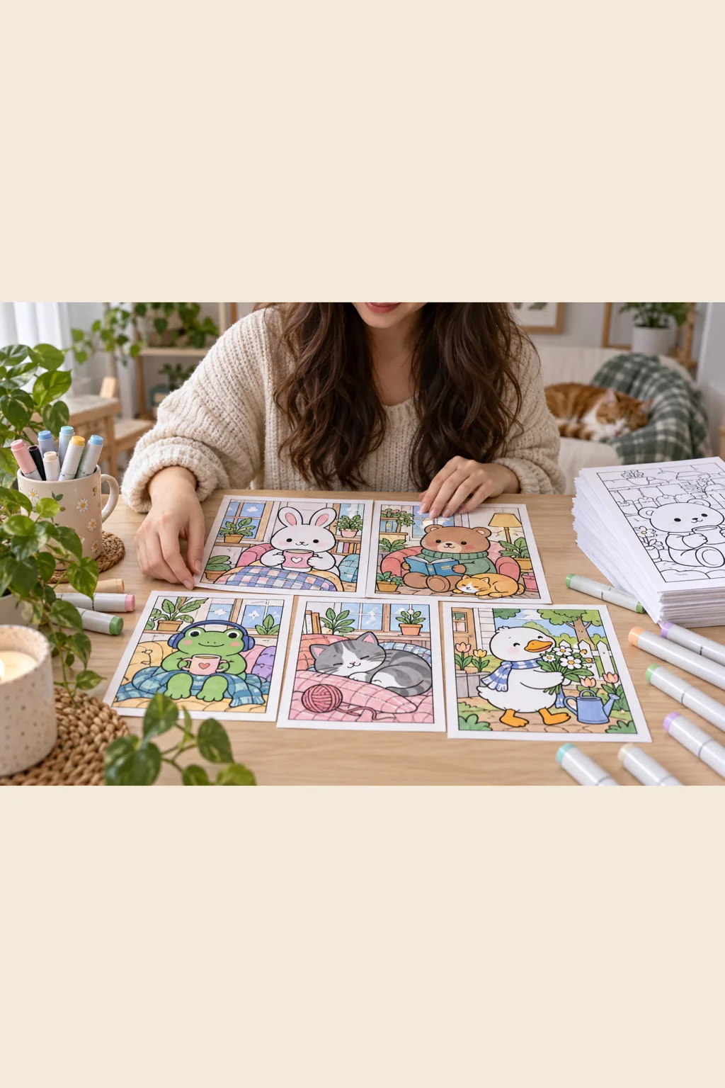 Desenhos de Animais da Bobbie Goods para Colorir - Depois
