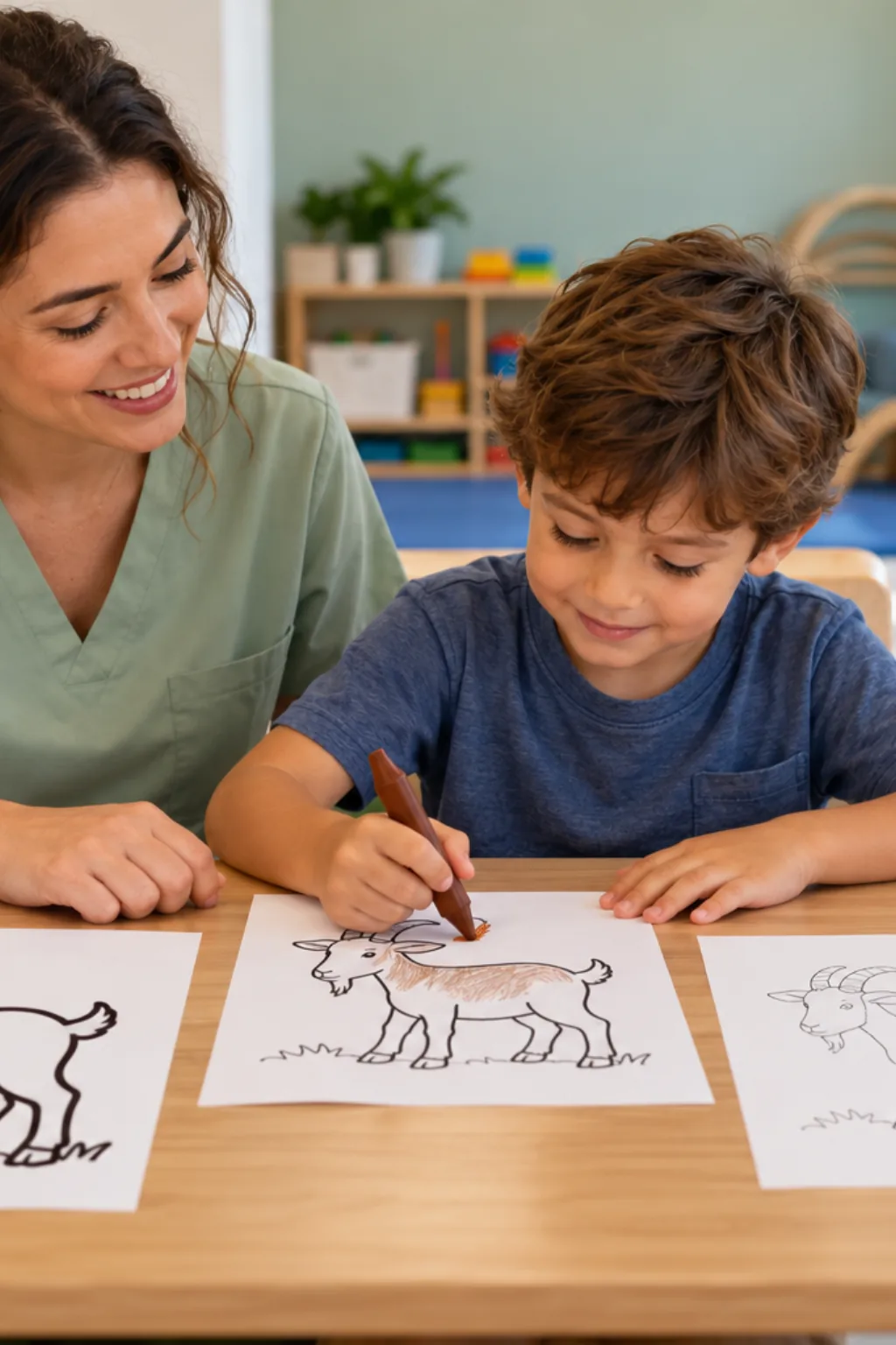 desenhos de bode para colorir — exemplo criado na Desenhos pra Colorir