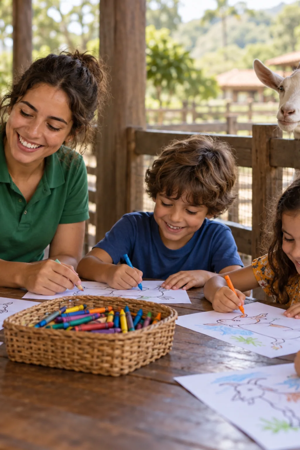 desenhos de cabra para colorir — exemplo criado na Desenhos pra Colorir