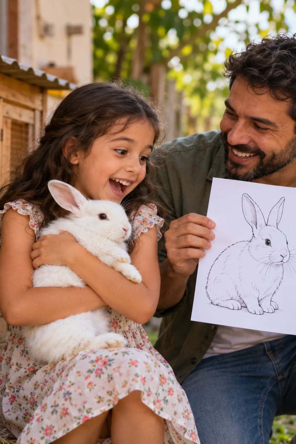 desenho de coelho para colorir — exemplo criado na Desenhos pra Colorir