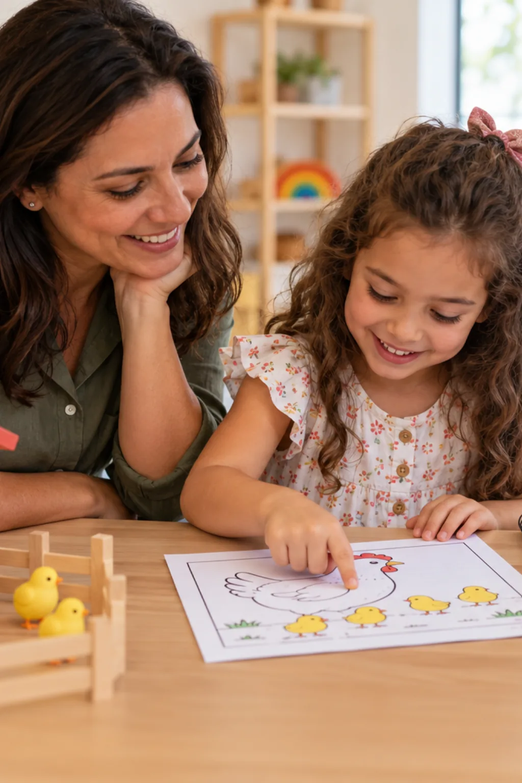 desenhos de galinha para colorir — exemplo criado na Desenhos pra Colorir