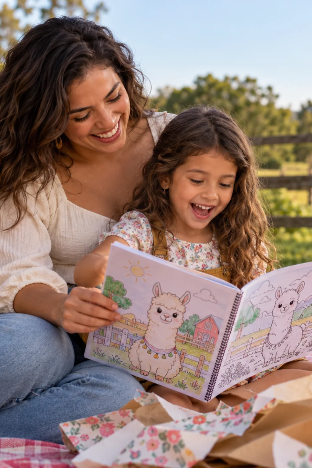 desenhos de lhama para colorir — exemplo criado na Desenhos pra Colorir