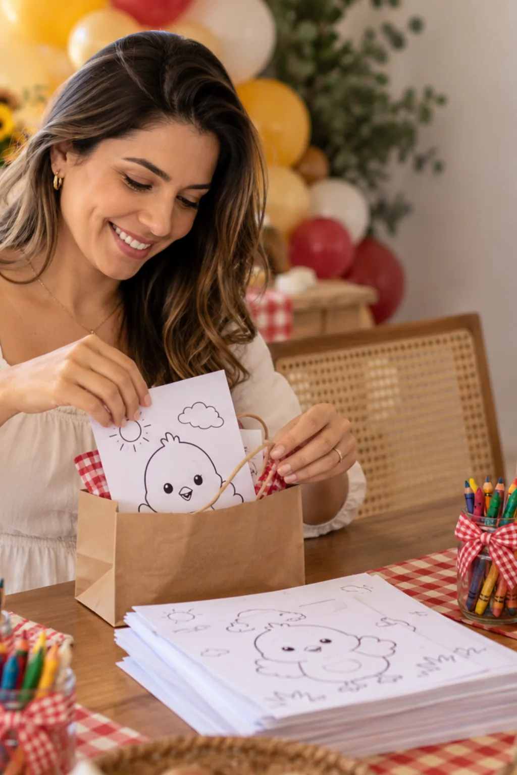 desenhos de pintinho para colorir — exemplo criado na Desenhos pra Colorir
