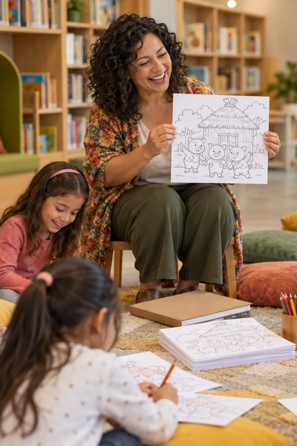 desenhos de porco para colorir — exemplo criado na Desenhos pra Colorir