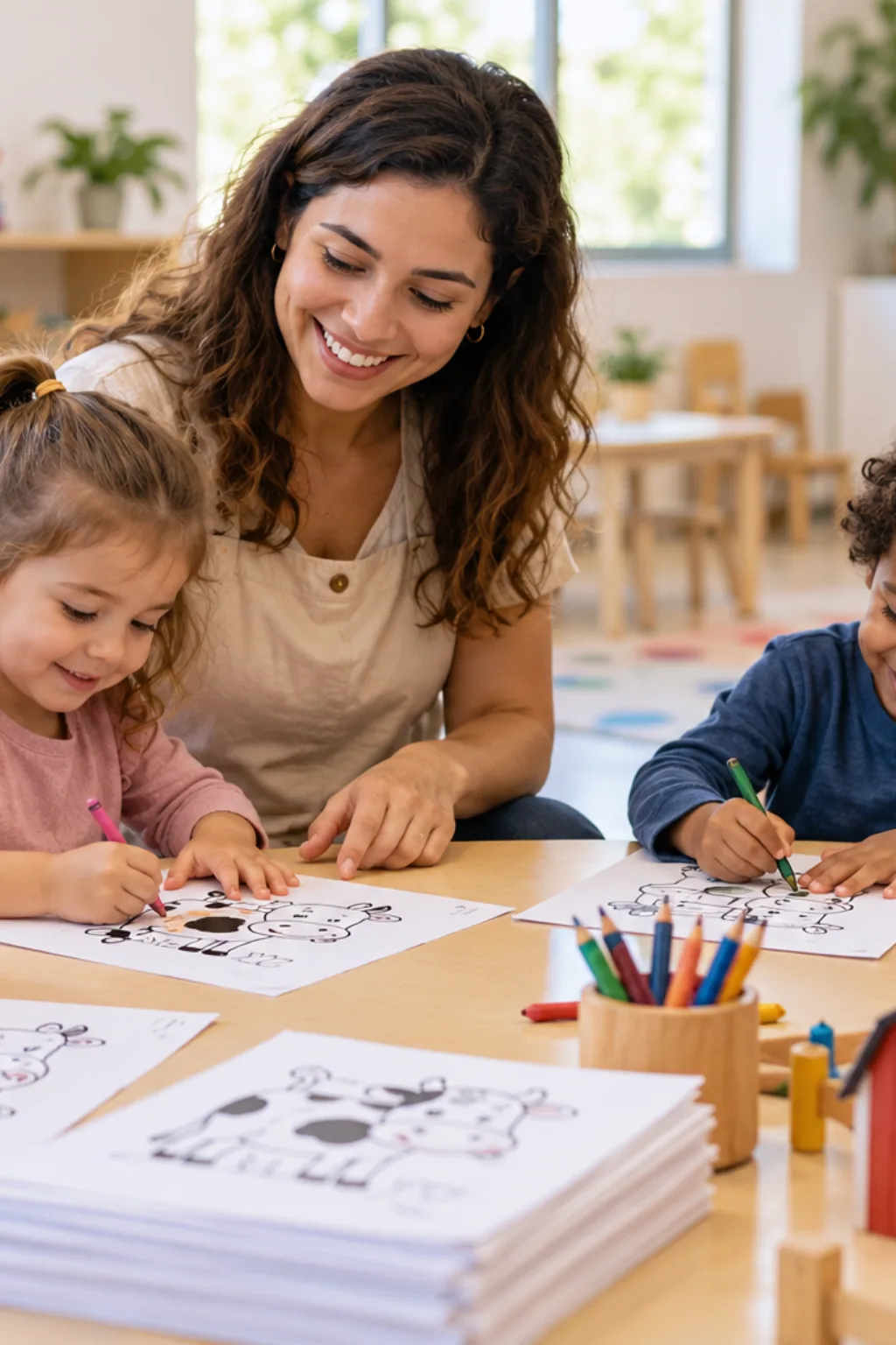 desenhos de vaca para colorir — exemplo criado na Desenhos pra Colorir