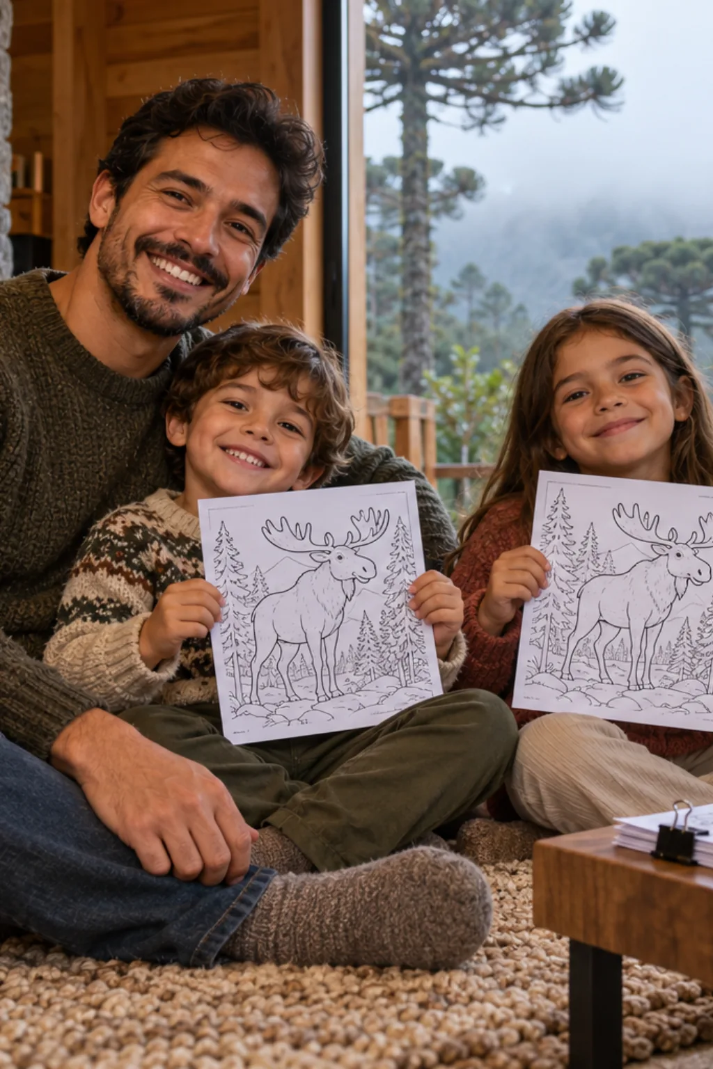 desenhos de alce para colorir — exemplo criado na Desenhos pra Colorir