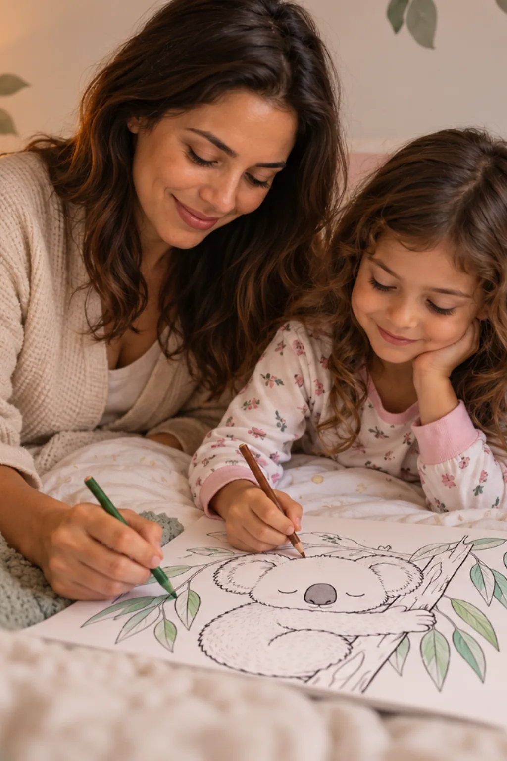 desenho de coala para colorir — exemplo criado na Desenhos pra Colorir
