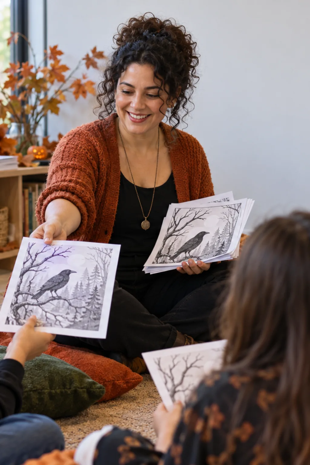 desenhos de corvos para colorir — exemplo criado na Desenhos pra Colorir