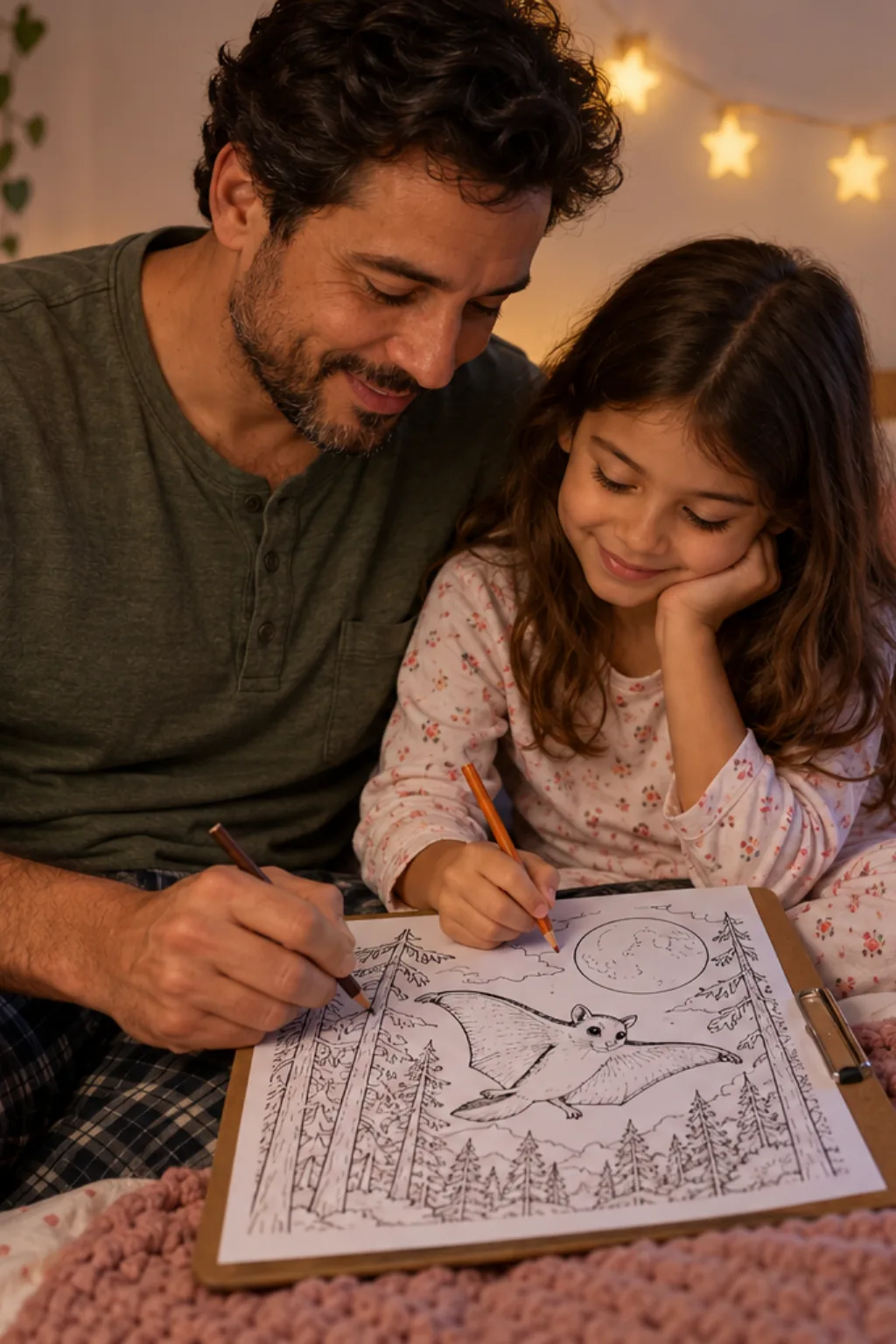 desenhos de esquilo-voador para colorir — exemplo criado na Desenhos pra Colorir