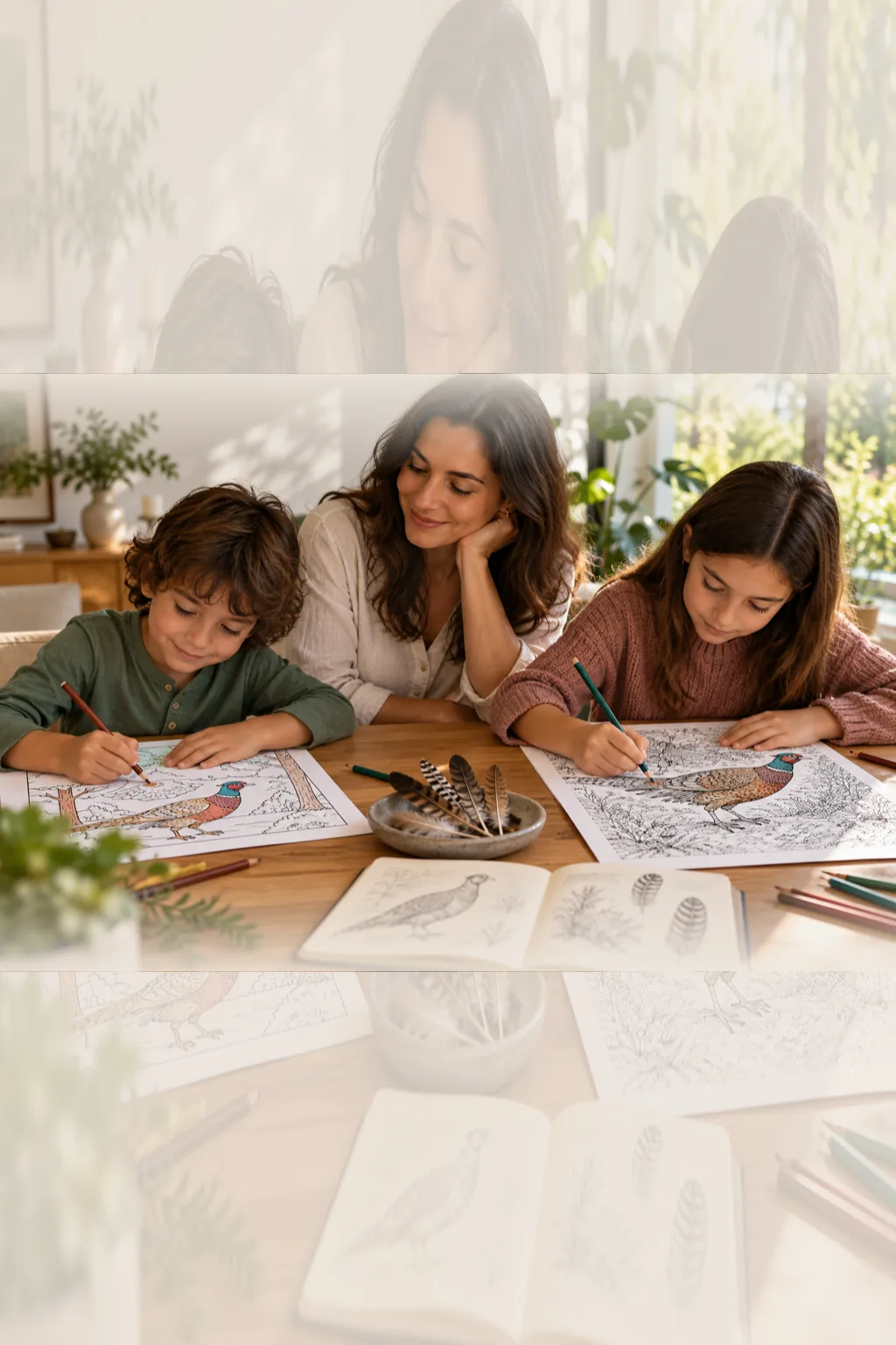desenhos de faisão para colorir — exemplo criado na Desenhos pra Colorir