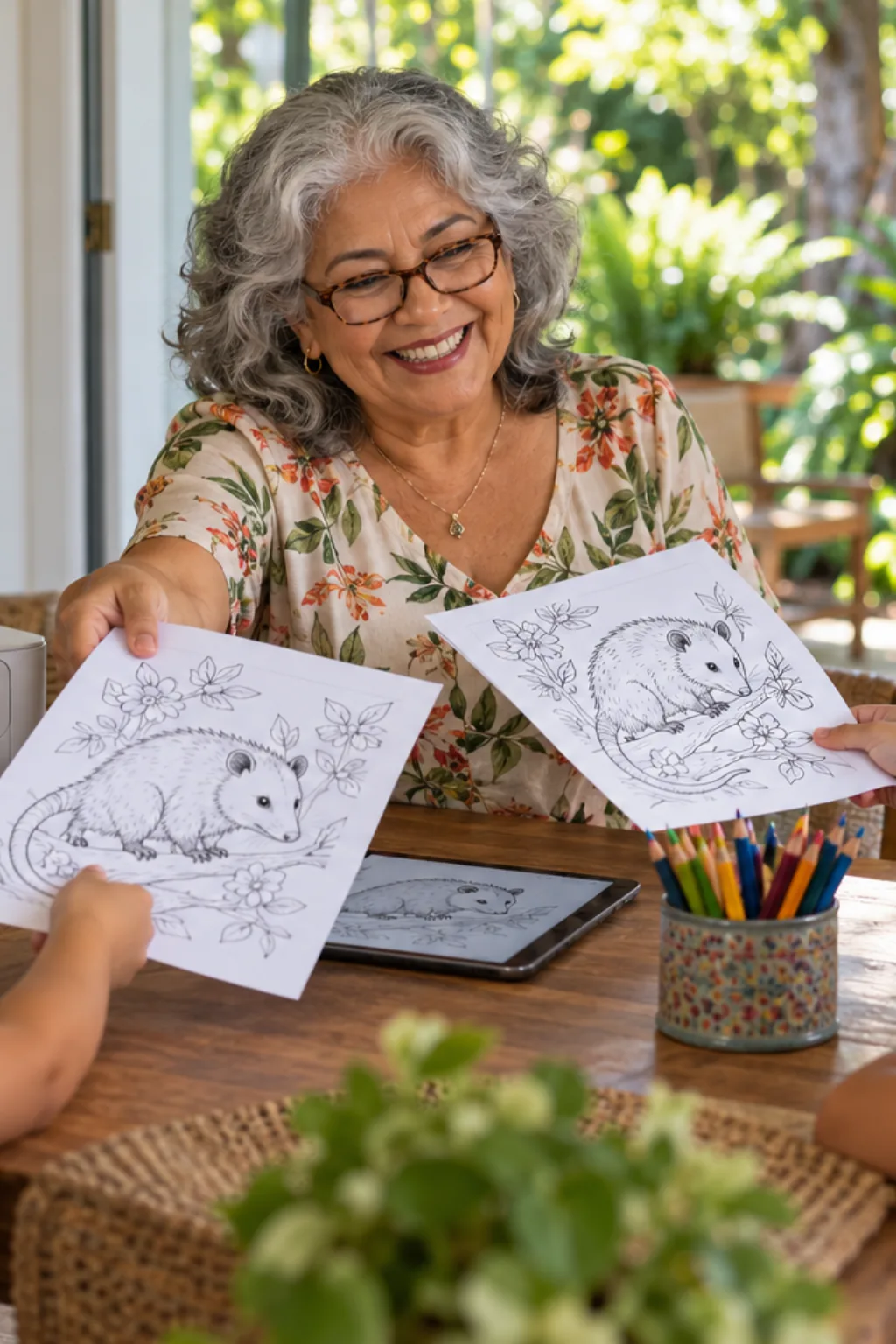 desenhos de gambá para colorir — exemplo criado na Desenhos pra Colorir