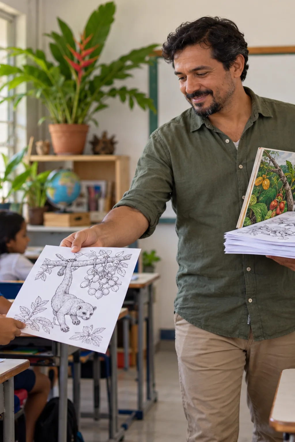 desenhos de jupará para colorir — exemplo criado na Desenhos pra Colorir