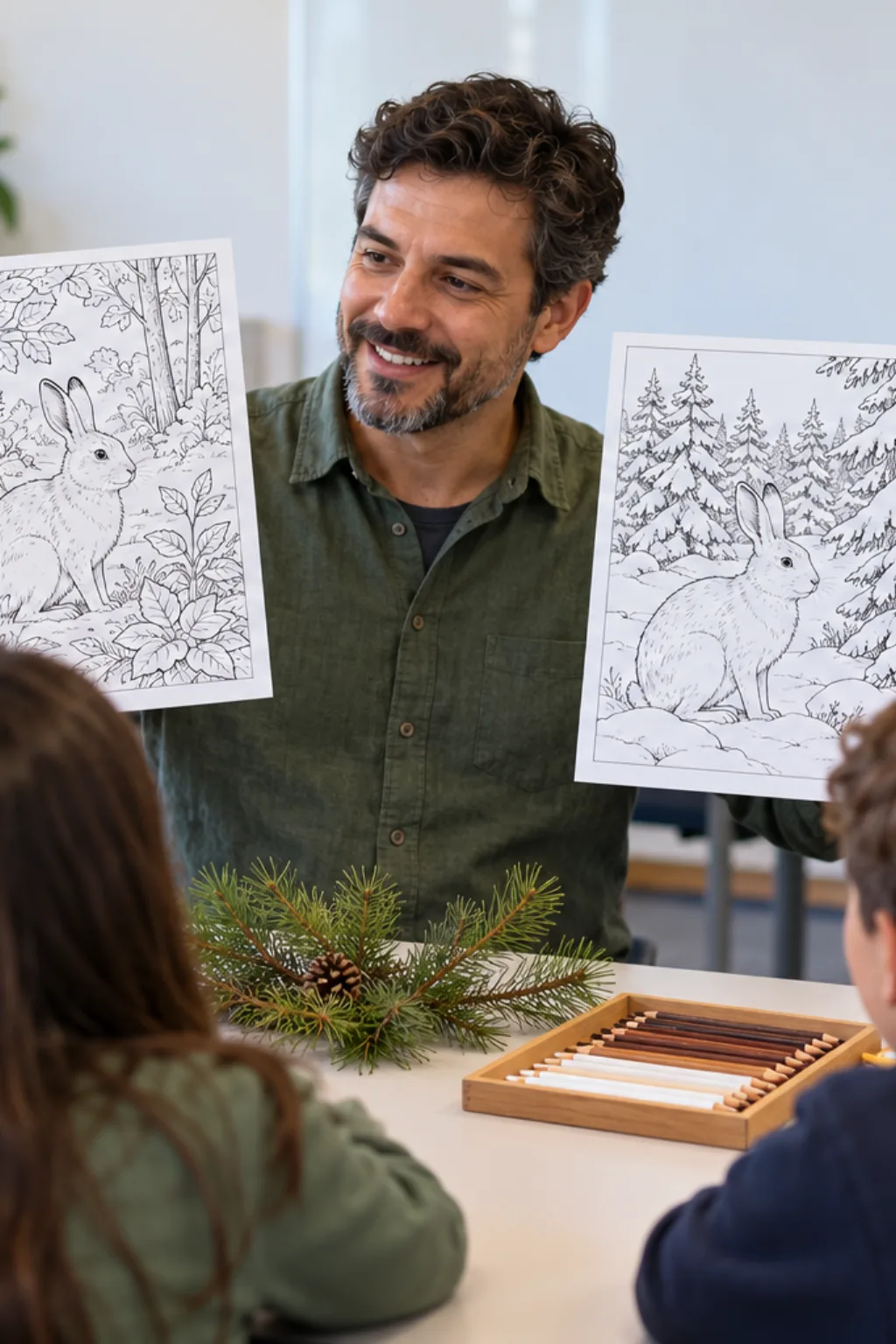 desenhos de lebre-americana para colorir — exemplo criado na Desenhos pra Colorir