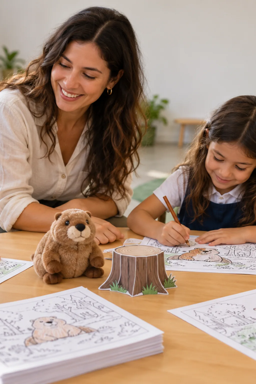 desenhos de marmota-americana para colorir — exemplo criado na Desenhos pra Colorir