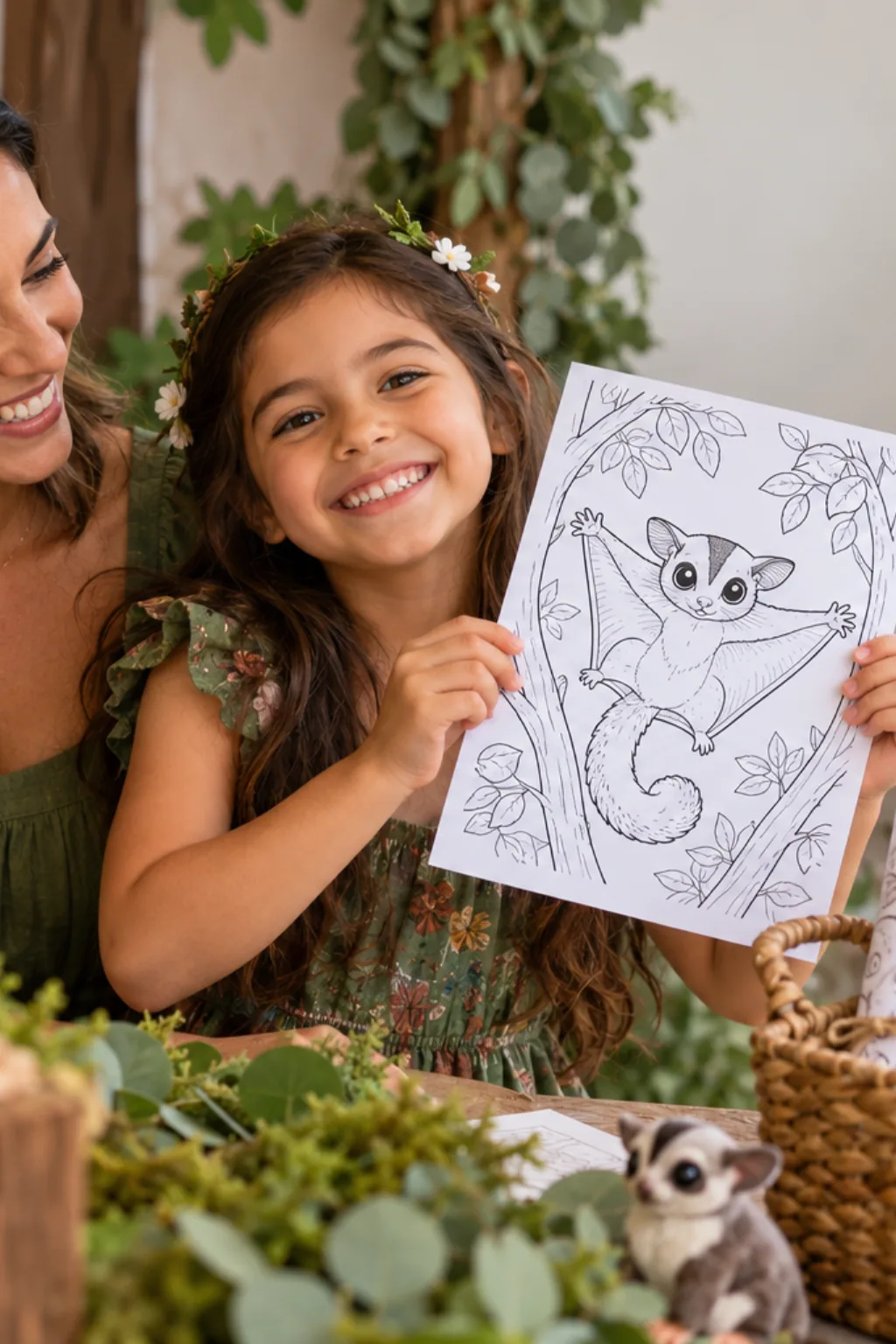 desenhos de petauro-do-açúcar para colorir — exemplo criado na Desenhos pra Colorir