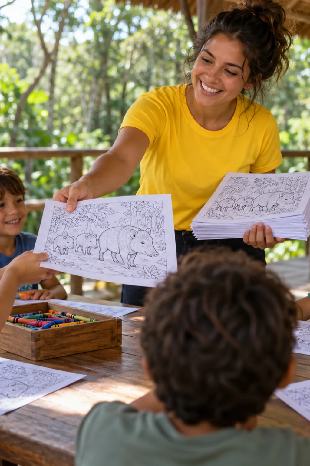 desenhos de queixada para colorir — exemplo criado na Desenhos pra Colorir