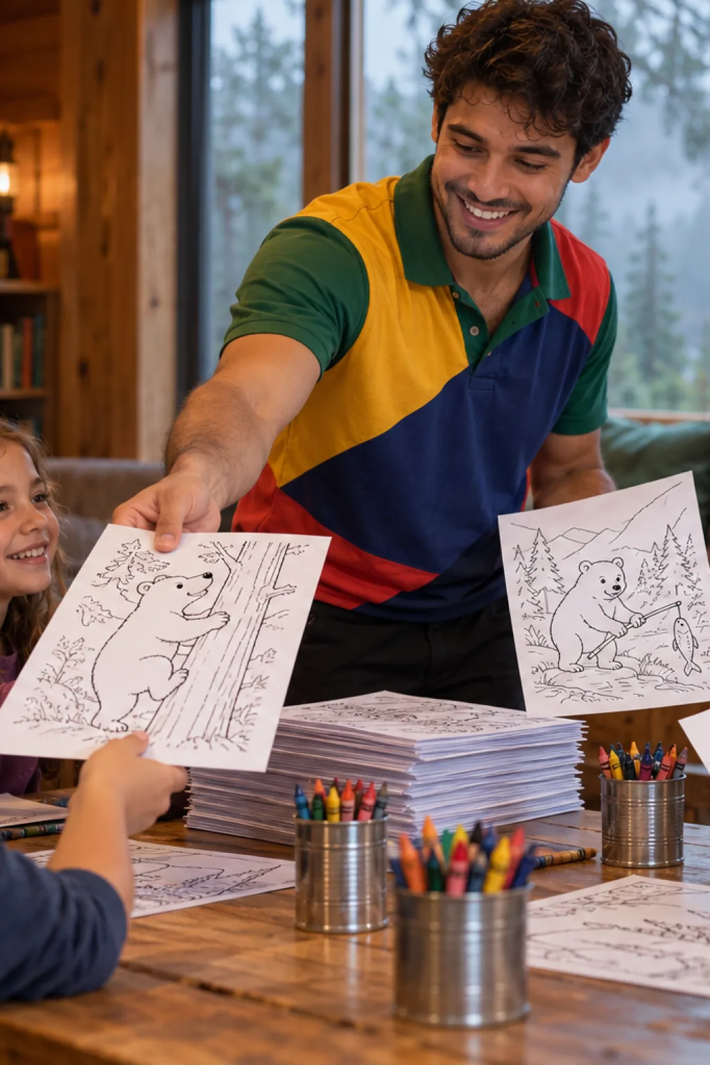desenhos de urso-negro para colorir — exemplo criado na Desenhos pra Colorir