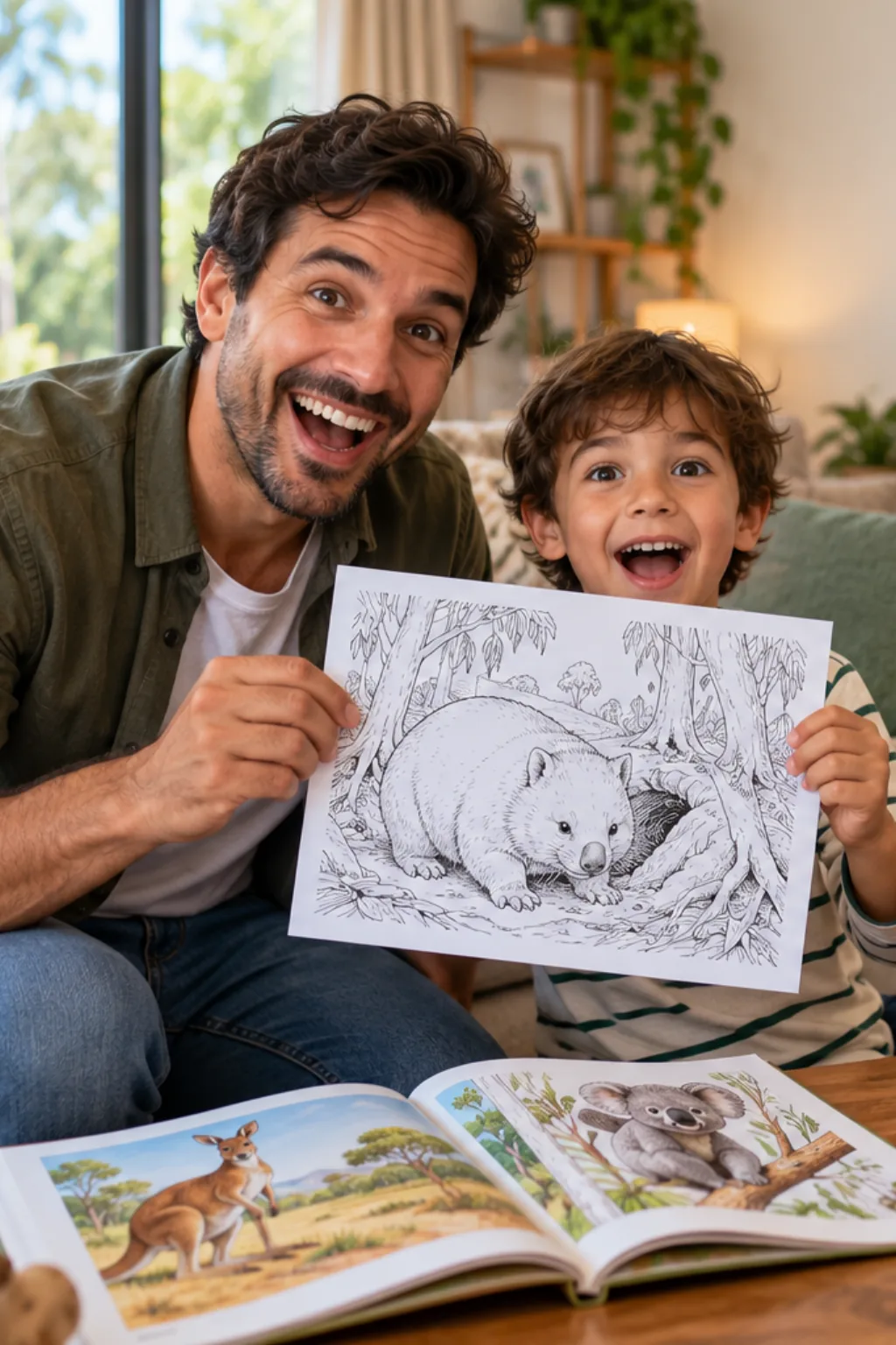 desenhos de wombat para colorir — exemplo criado na Desenhos pra Colorir