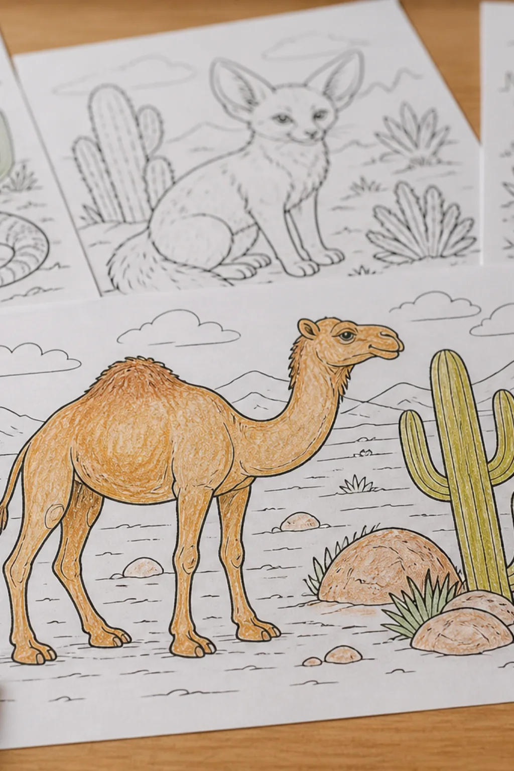 desenhos de animais do deserto para colorir - 2