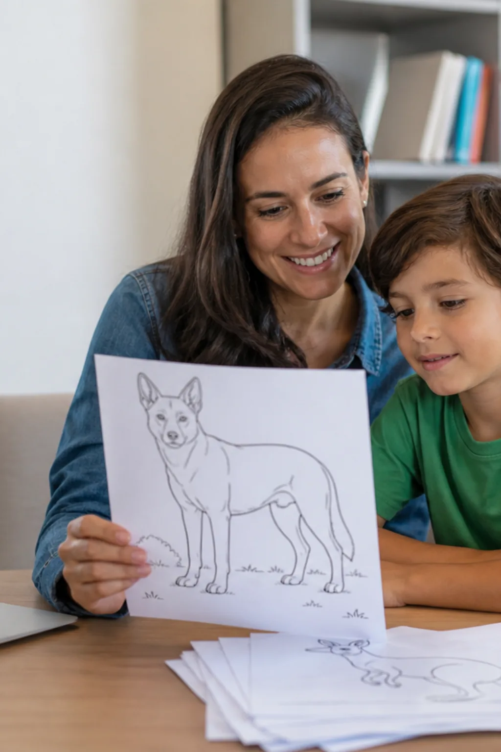 desenhos de dingo para colorir — exemplo criado na Desenhos pra Colorir