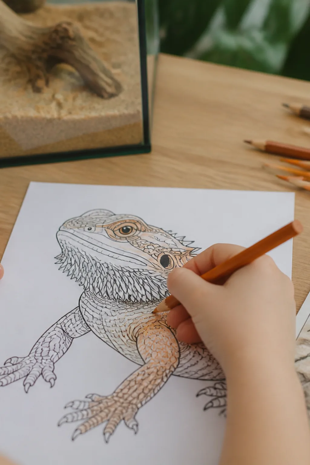 desenhos do lagarto dragão-barbudo para colorir - 2