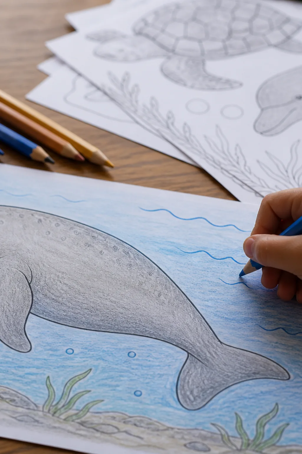 desenhos de dugongo para colorir - 2