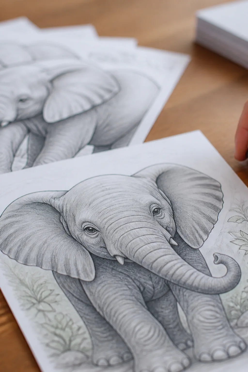 desenho de elefante para colorir - 2