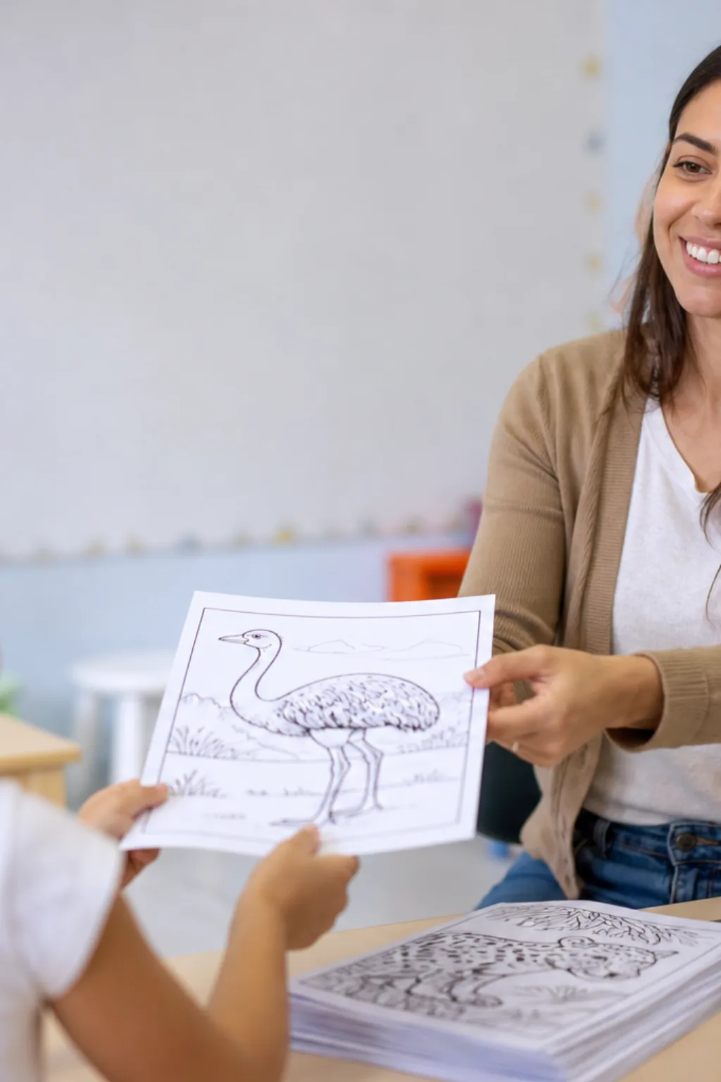 desenhos de ema para colorir - 1