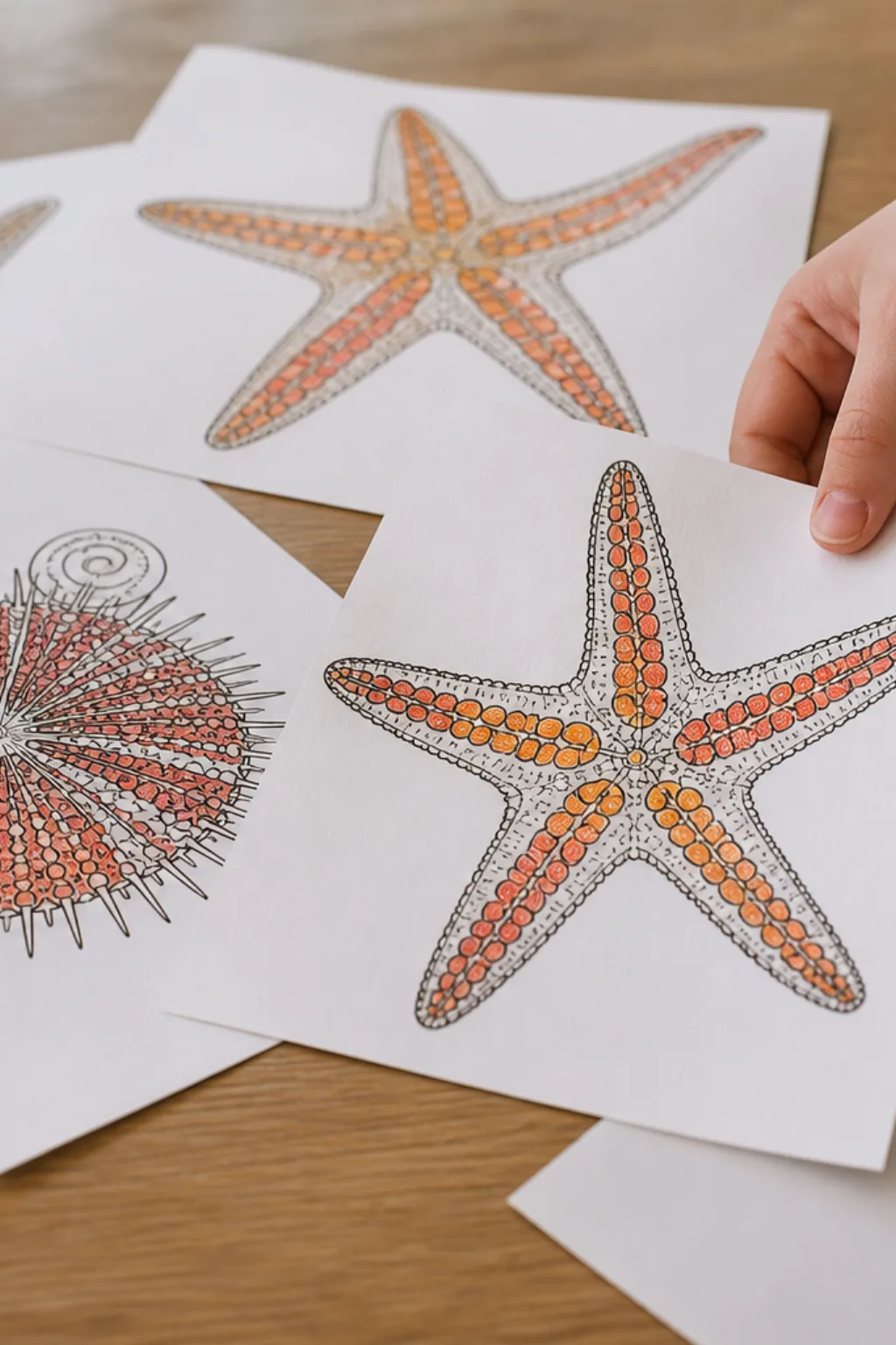 desenhos de equinodermos para colorir - 2